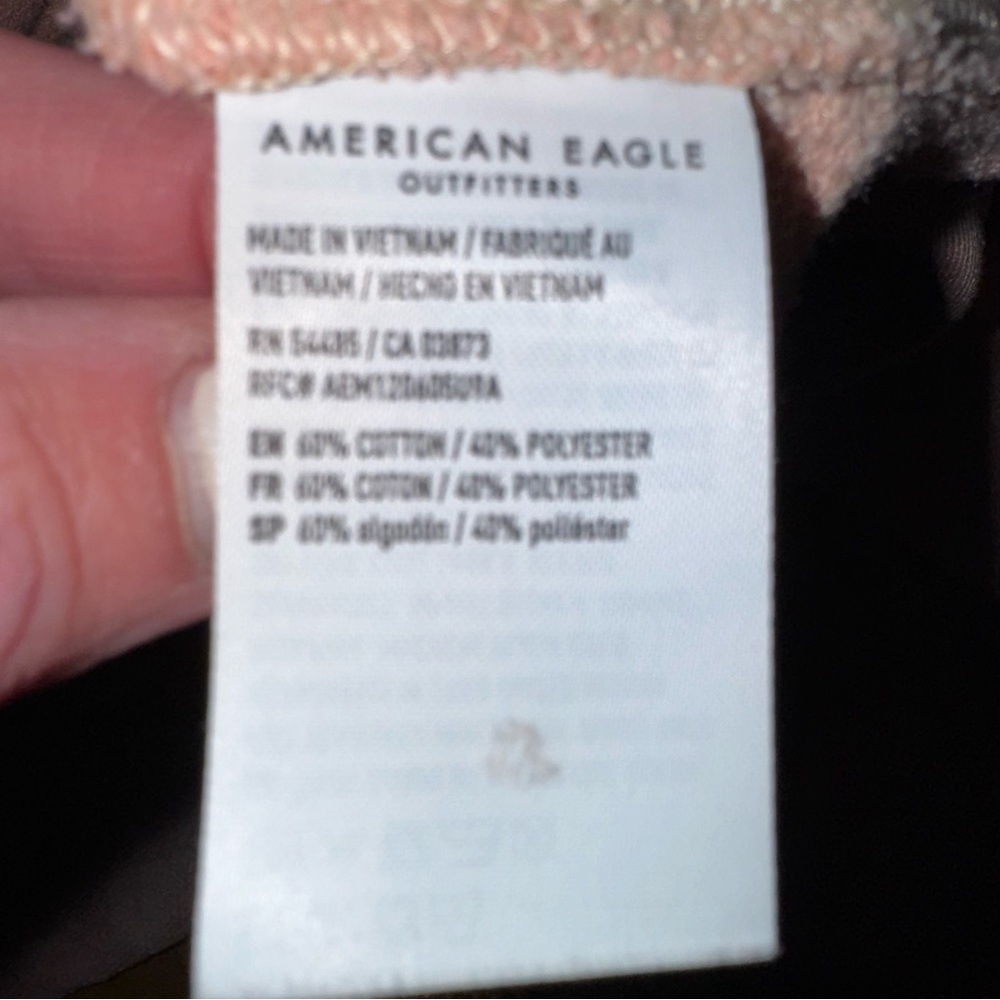 Pink Tie-Dye Women's American Eagle Cropped Sweatshirt - Picture 5 of 8